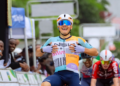 Marti Soriano Pau winning Tour du Rwanda 2026 Stage 2 in Huye