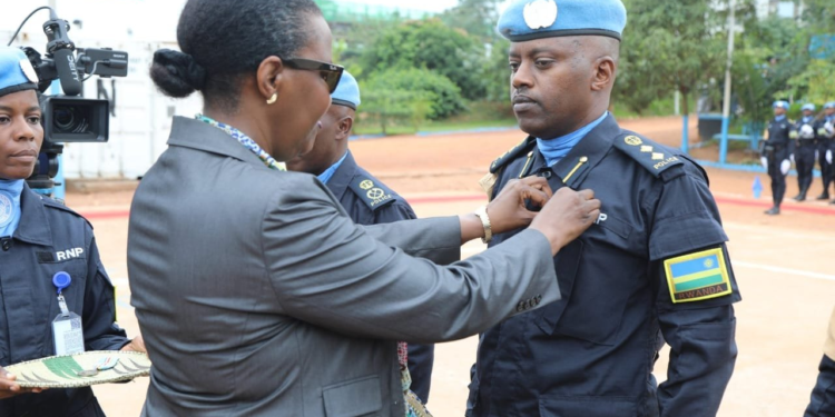 Rwandan Police Officers in CAR Honored for Outstanding Peacekeeping Service
