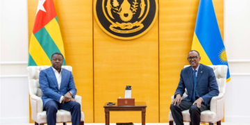 President Paul Kagame arrives in Lomé, Togo, to attend the African Air Transport Convention and Expo.