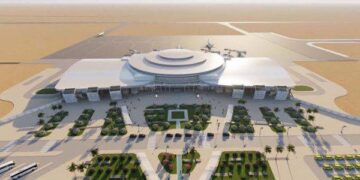Construction progress at the Msalato International Airport project in Dodoma, Tanzania.