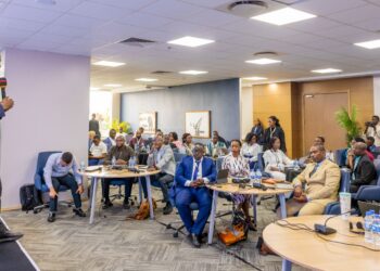 Health data experts attending the workshop on National Health Intelligence Centre data integration in Kigali.
