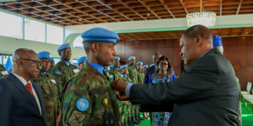 CAR President Honours RWANBATT-15 with the Presidential Medal of Appreciation