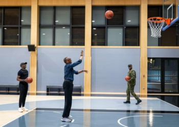 Gen Muhoozi and President Kagame Play Basketball During Kigali Visit