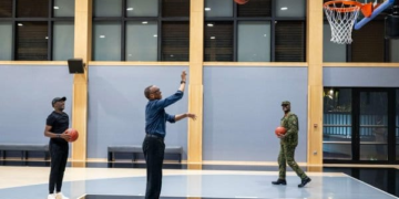 Gen Muhoozi and President Kagame Play Basketball During Kigali Visit