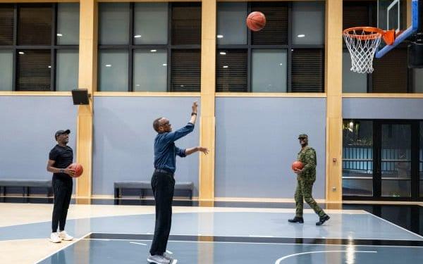 Gen Muhoozi and President Kagame Play Basketball During Kigali Visit