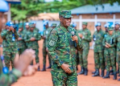 Maj Gen Vincent Nyakarundi Visits Rwandan Troops in Central African Republic