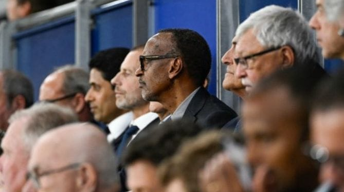 President Kagame watched the UEFA Super Cup match in which PSG won the trophy.