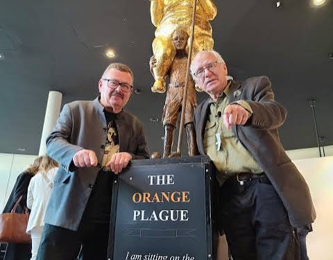 The Orange Plague: Giant Nude Trump Sculpture Unveiled at European Parliament